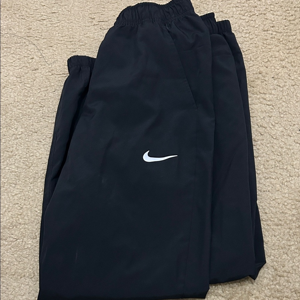 Nike Mens Dry Fit Black Joggers with White Logo